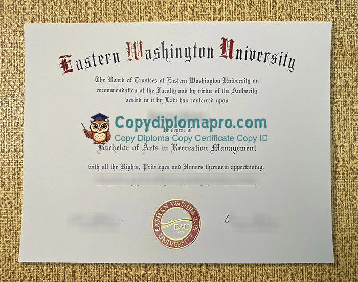 Eastern Washington University Diploma, EWU Diploma