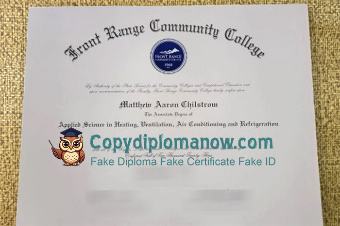 Front Range Community College Diploma, FRCC Diploma
