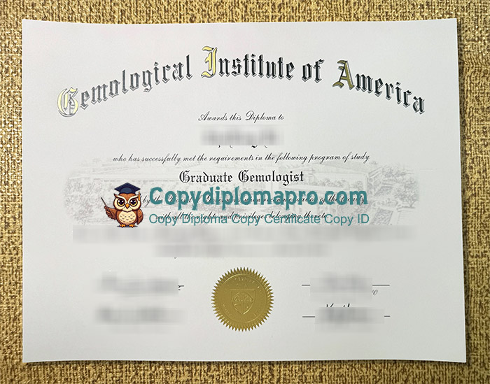 Gemological Institute of America Diploma