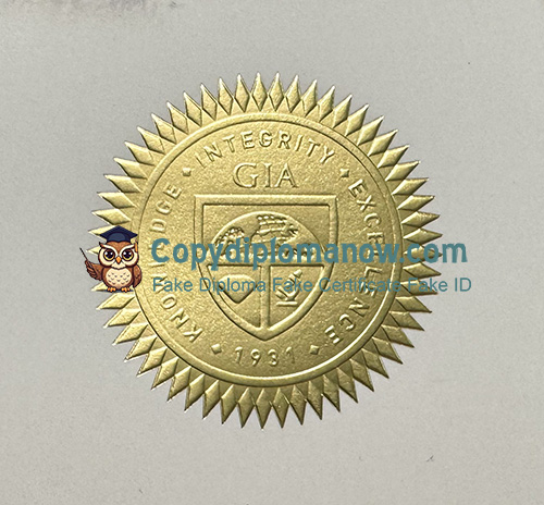 Gemological Institute of America Diploma seal