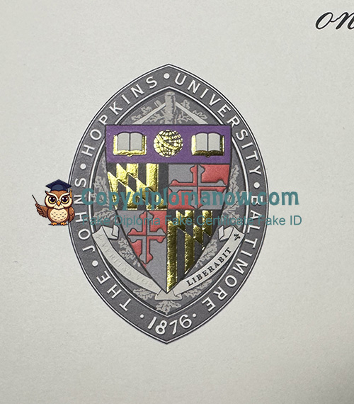 Johns Hopkins University Diploma seal