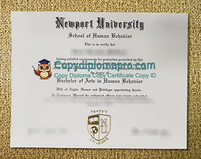 Newport University Diploma