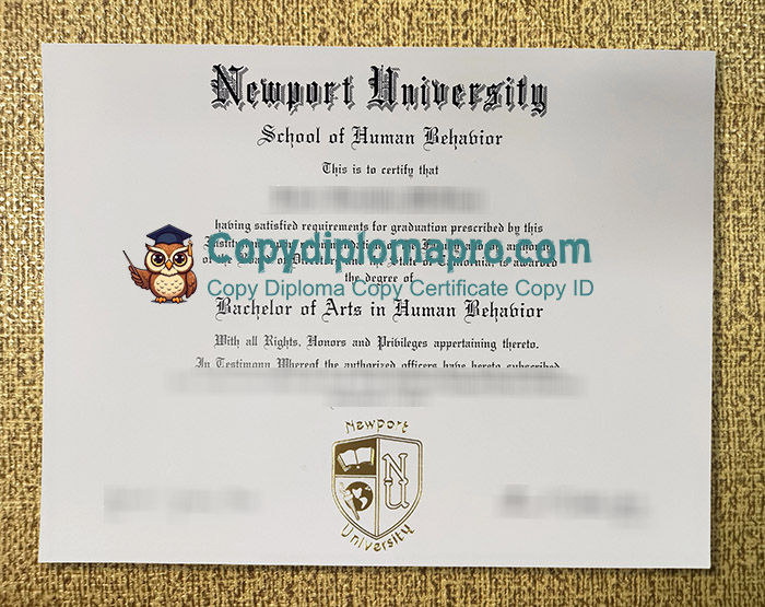 Newport University Diploma