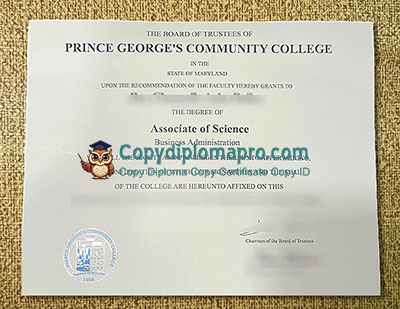 Prince George's Community College Diploma, PGCC Diploma