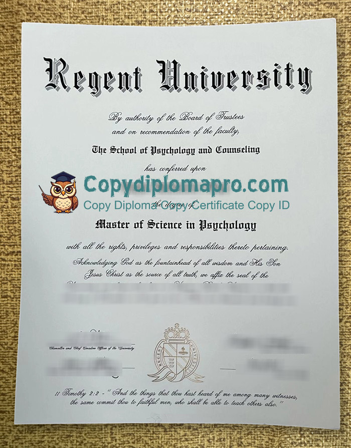 Regent University Diploma