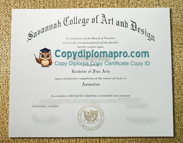 Savannah College of Art and Design Diploma, SCAD Diploma