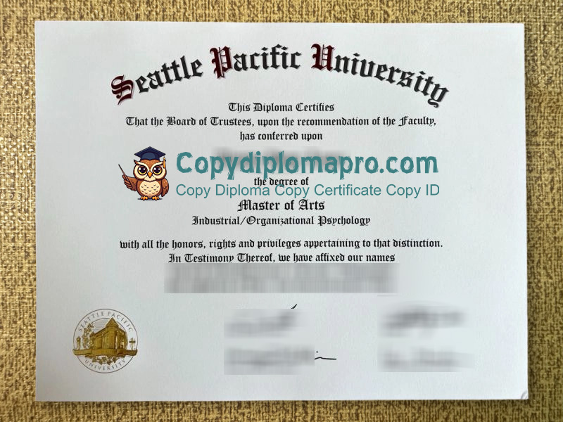 Seattle Pacific University Diploma