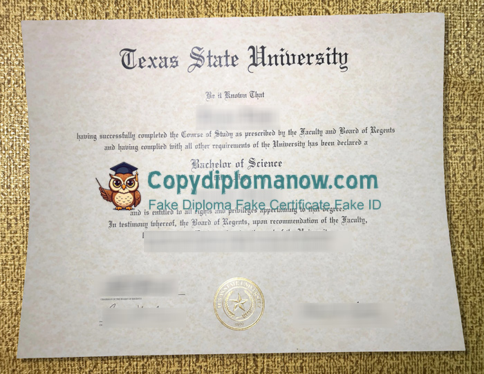 Texas State University Diploma, TXST Diploma
