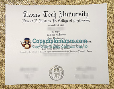 Texas Tech University Diploma