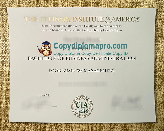 Culinary Institute of America Diploma, CIA Diploma