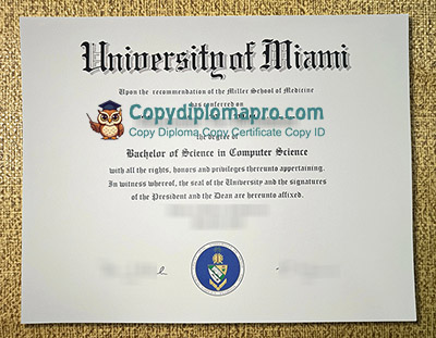 University of Miami Diploma