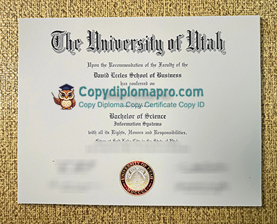 University of Utah Diploma, USA University Degree Certificate