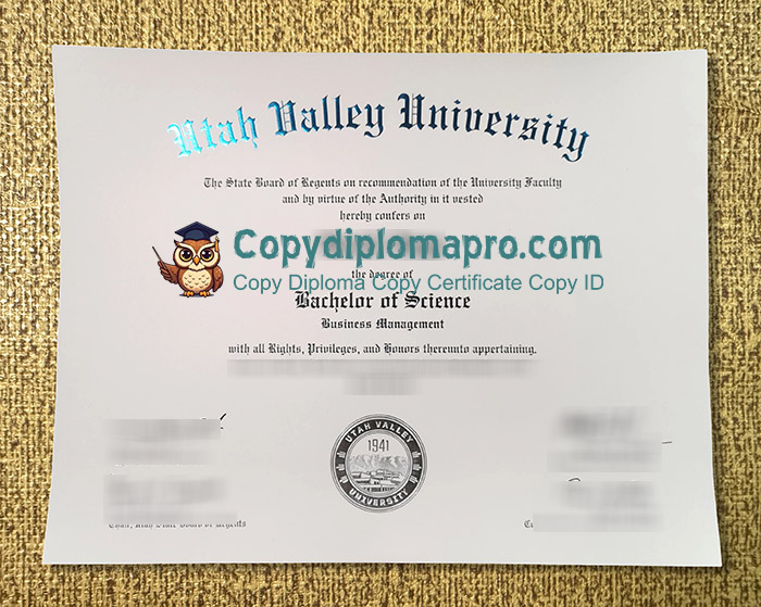 Utah Valley University Diploma