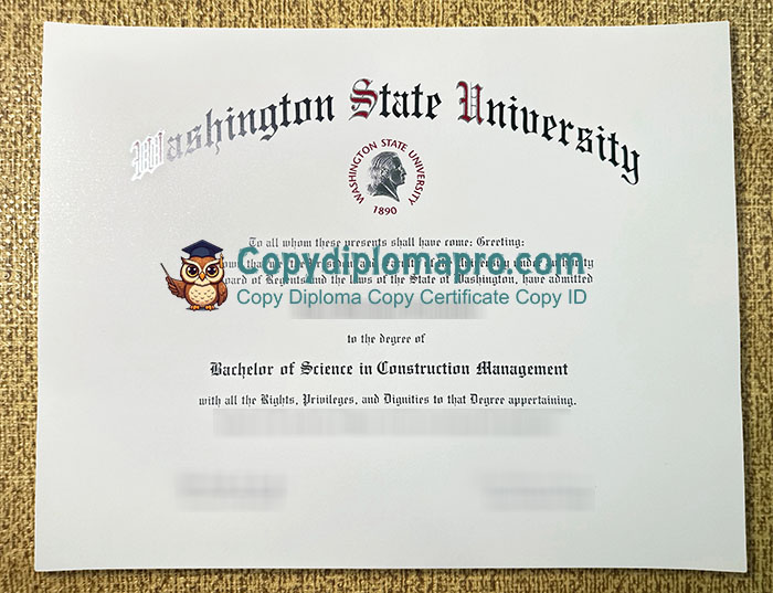 Washington State University Diploma, WSU Diploma