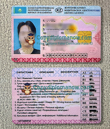Republic of kazakhstan Drving license