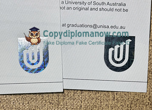 UniSA Transcript seal