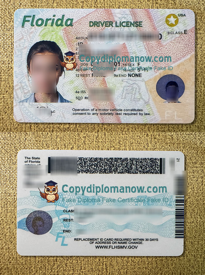 Florida ID, USA Florida Drving license