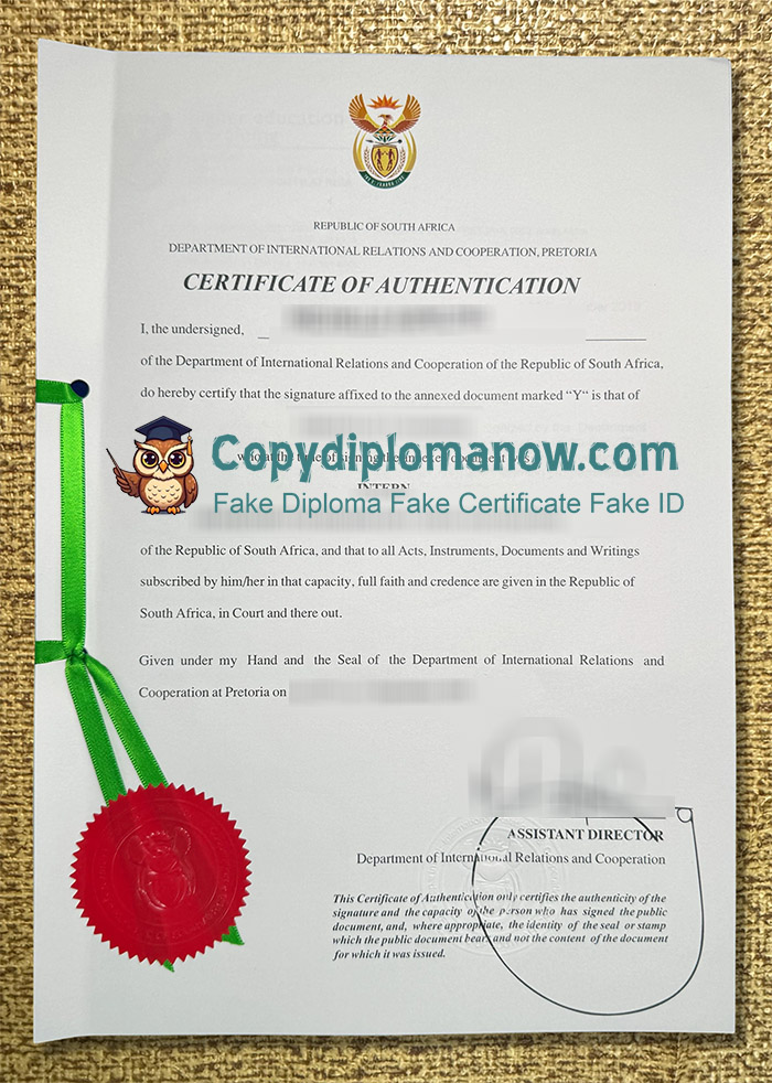 South Africa certificate Authentication