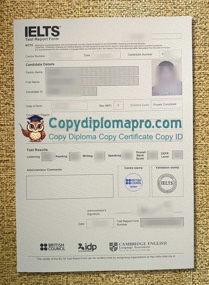 IELTS Certificate, International English Language Testing System Certificate