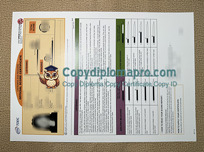 TOEIC Official Score Certificate