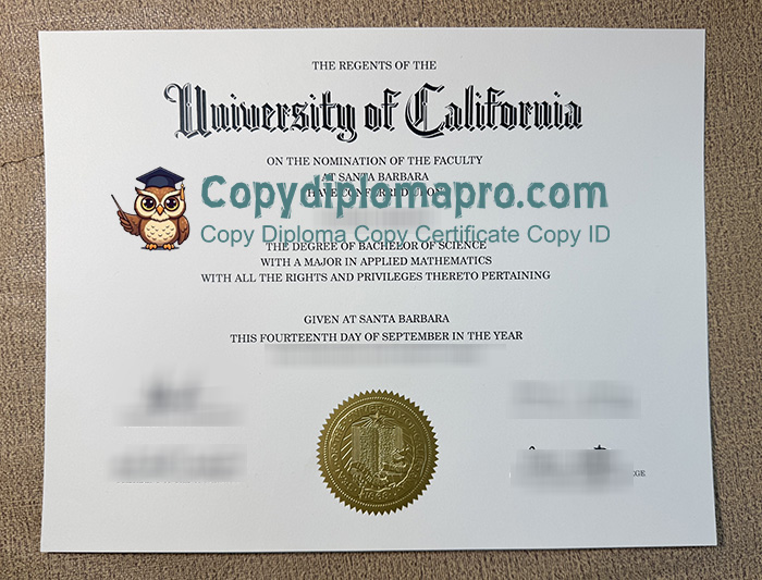 UCSB Diploma, University of California, Santa Barbara Diploma