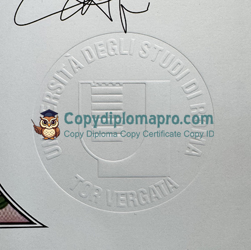 University of Rome Tor Vergata Diploma Seal
