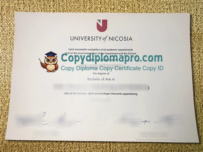 University of Nicosia Diploma
