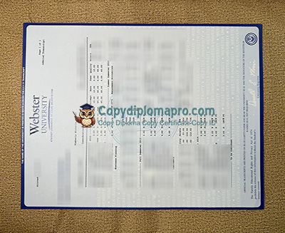Webster University Transcript