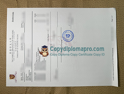 Chinese University of Hong Kong Transcript