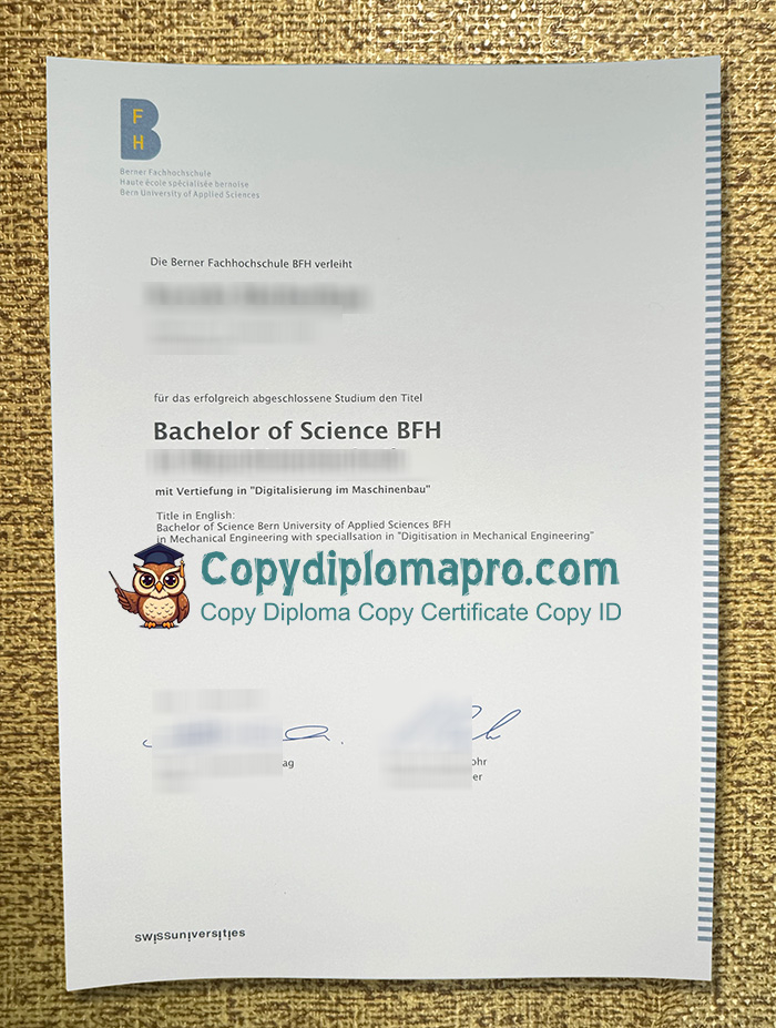 Bern University of Applied Sciences Diploma