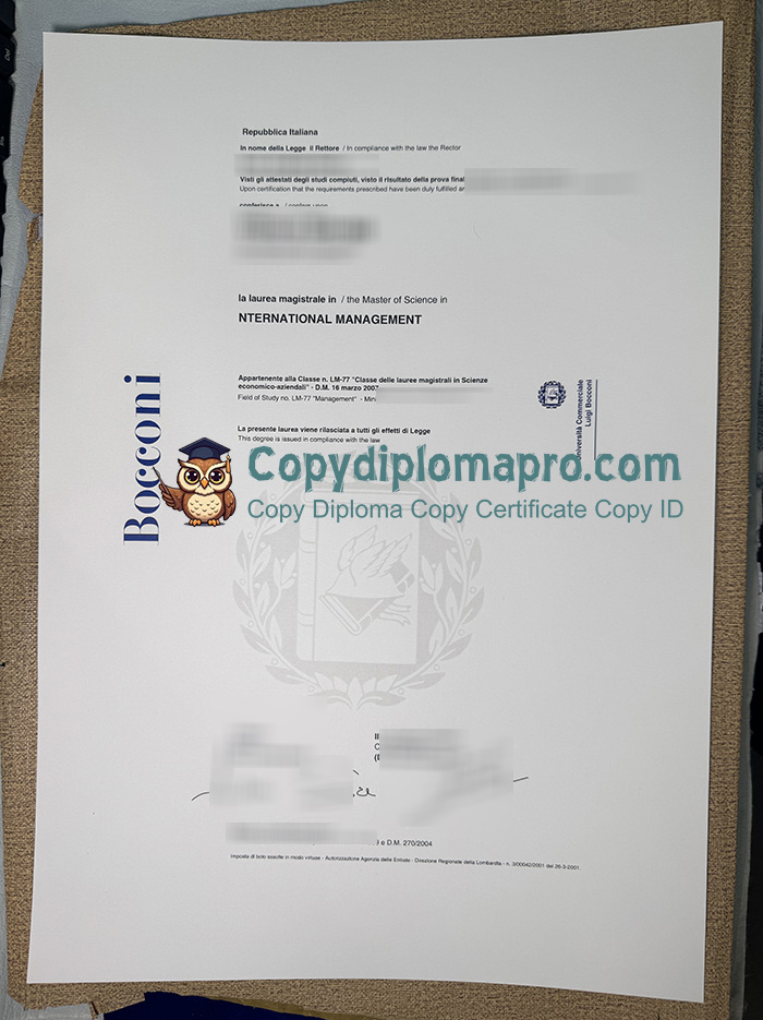 Bocconi University Diploma