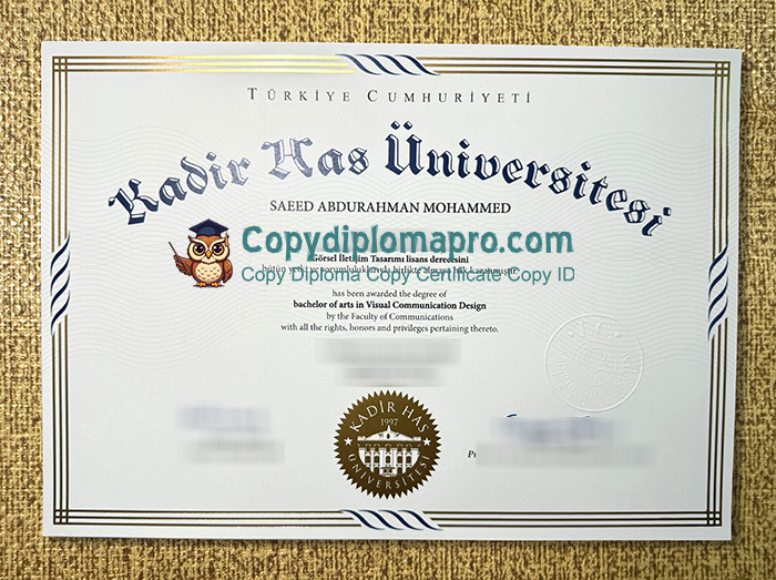 Kadir Has University Diploma