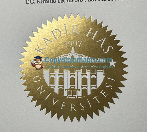Kadir Has University Diploma seal
