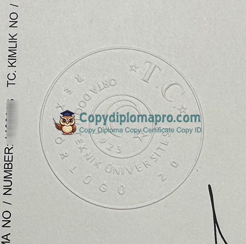Middle East Technical University Diploma seal