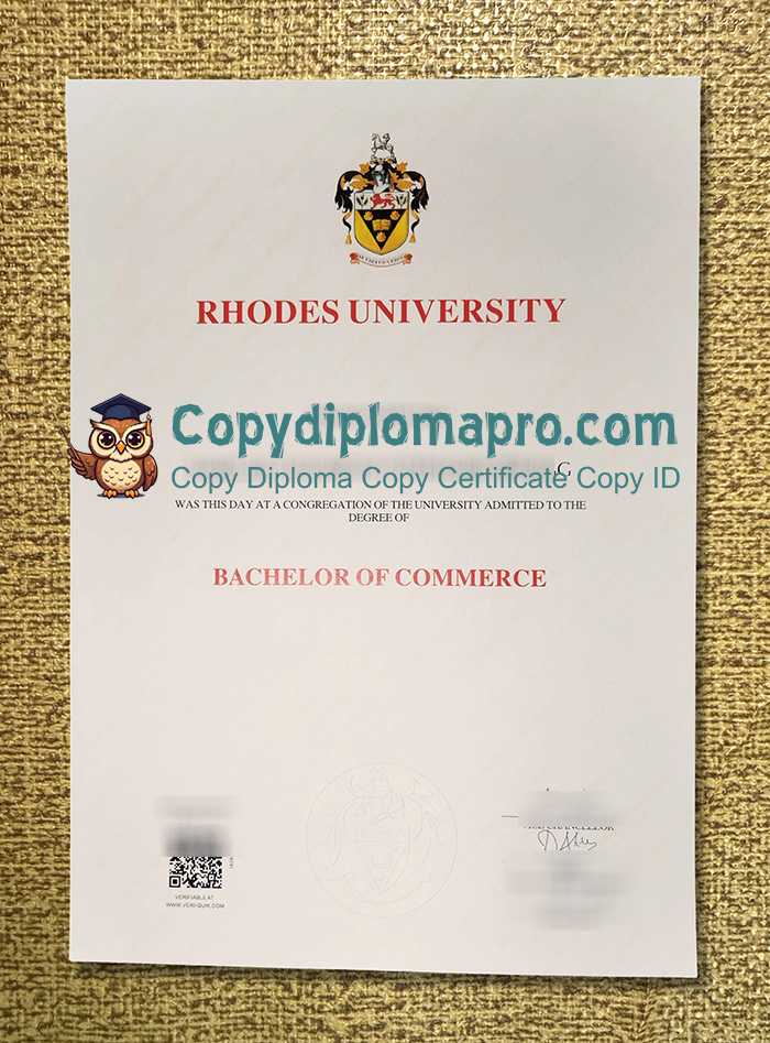 Rhodes University Diploma