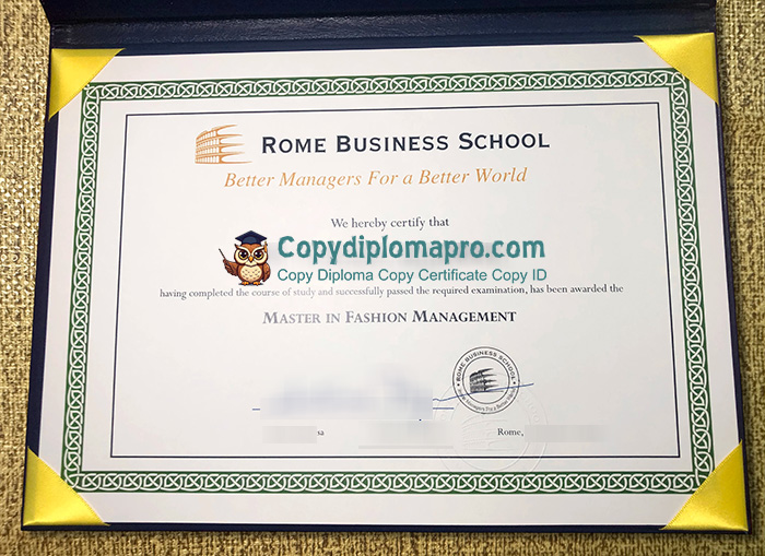 Rome Business School Diploma