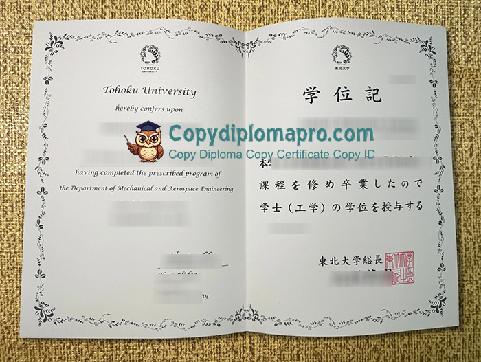 Tohoku University Diploma