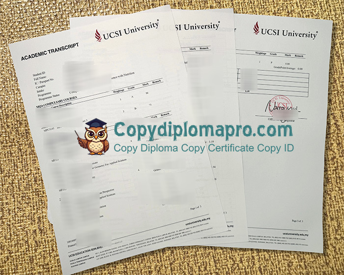 UCSI University Transcript