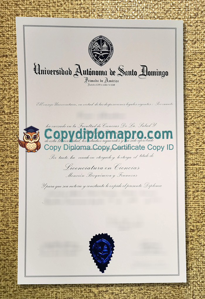 Universidad Autónoma de Santo Domingo Diploma, UASD Diploma