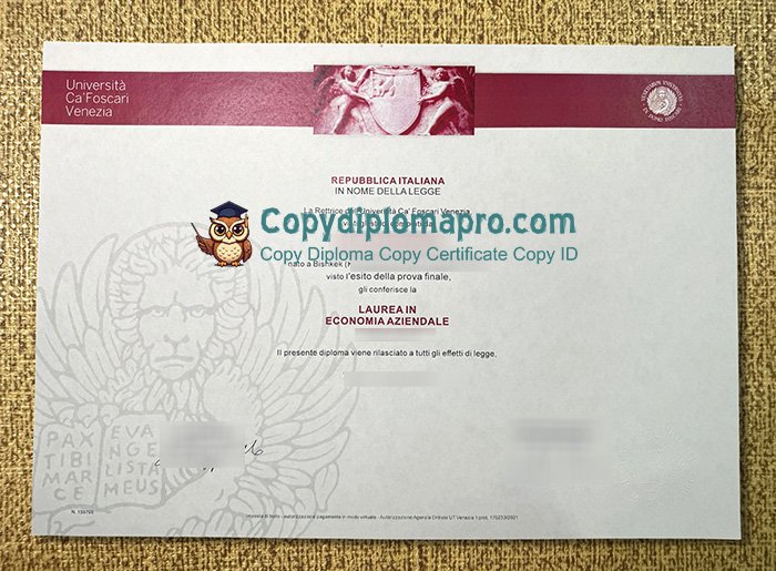Università Ca' Foscari Venezia Diploma