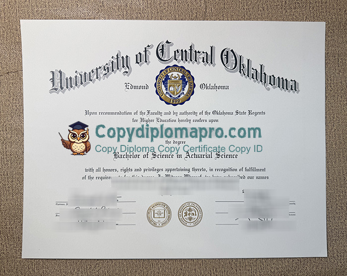 University of Central Oklahoma Diploma