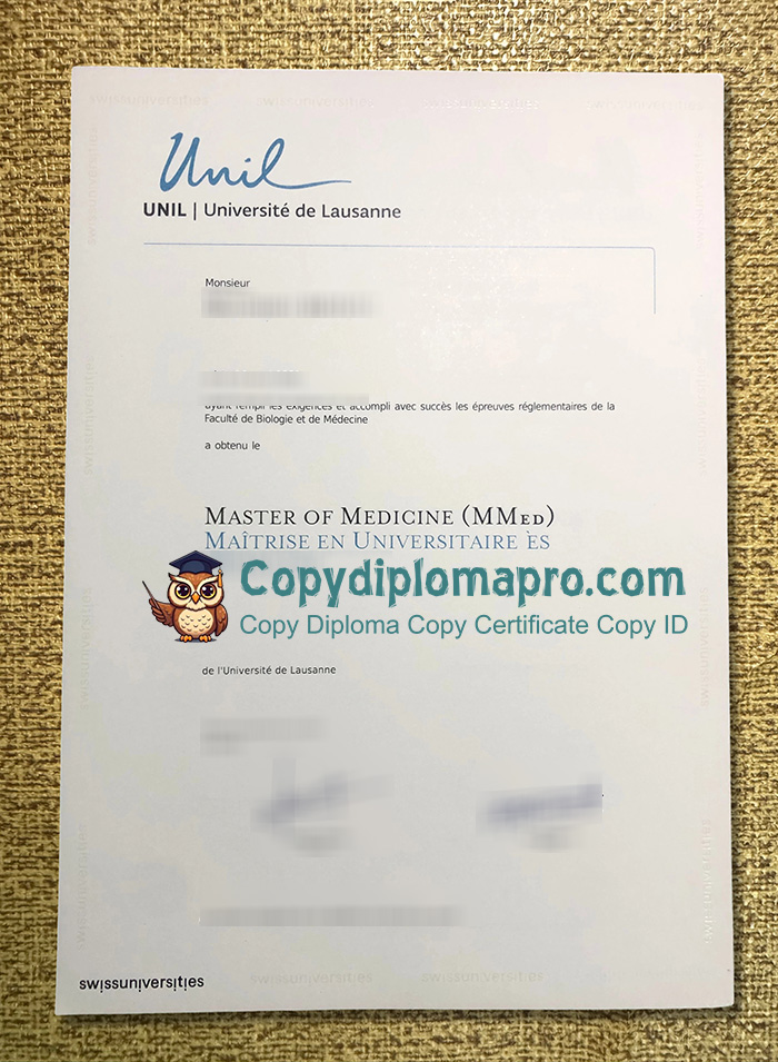 University of Lausanne Diploma, UNIL Diploma
