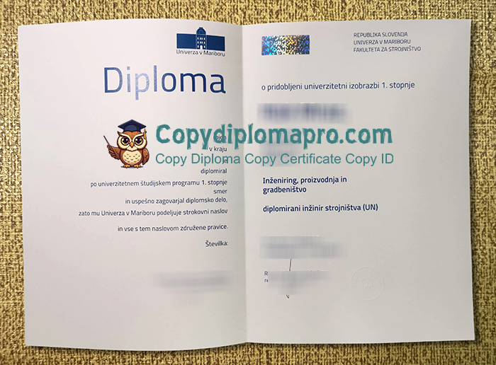 University of Maribor Diploma