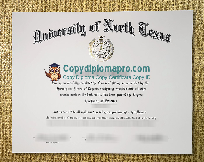 University of North Texas Diploma