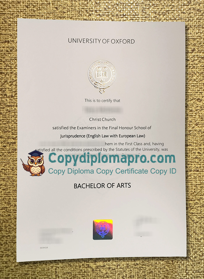 University of Oxford Degree