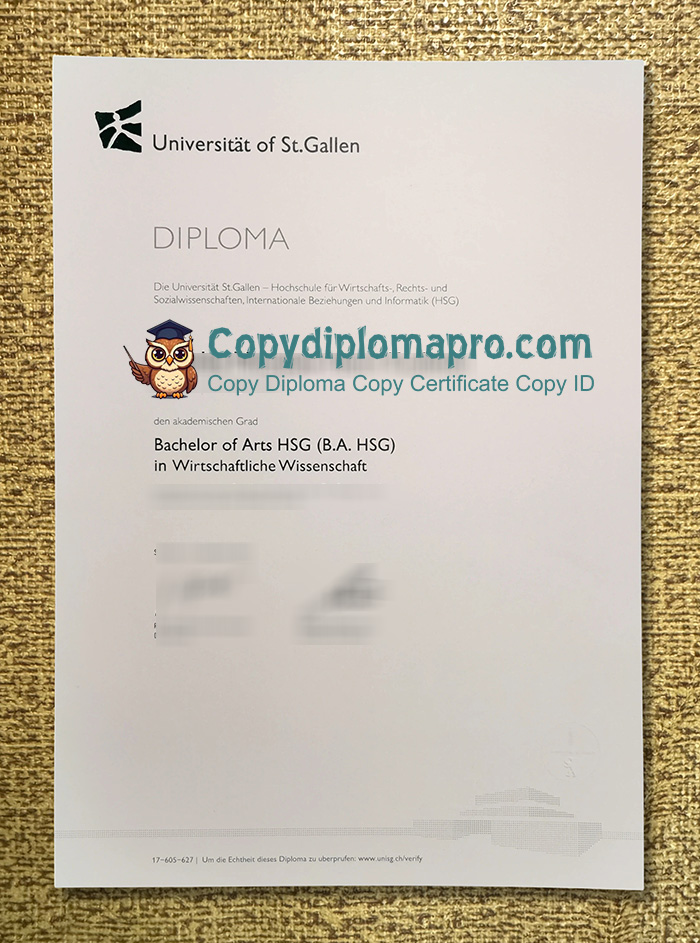 University of St. Gallen Diploma