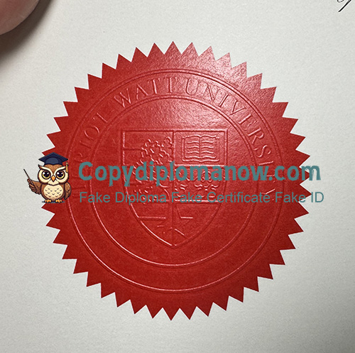Heriot-Watt University Diploma seal