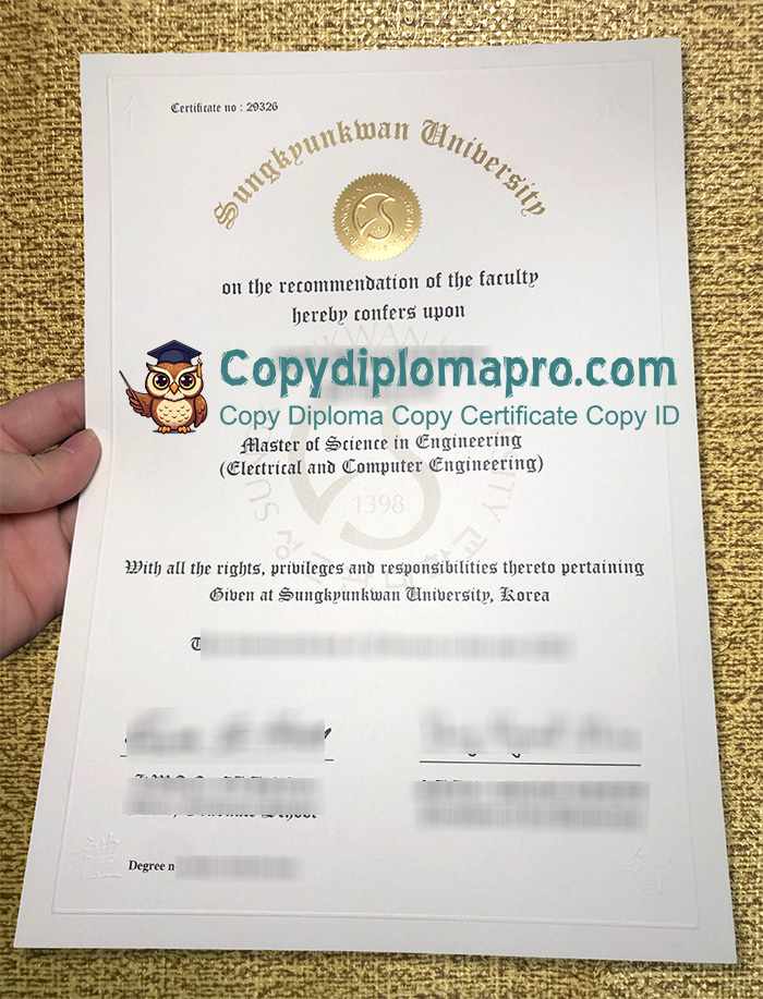 Sungkyunkwan University Diploma