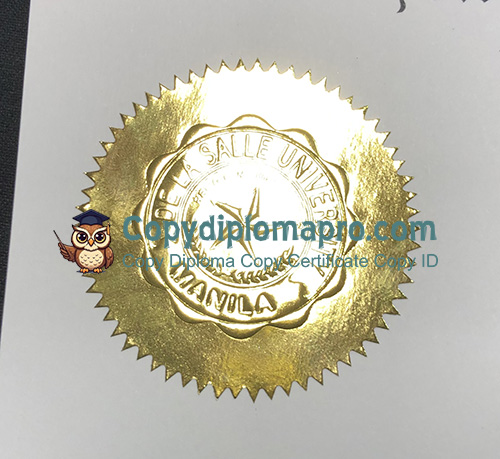 De La Salle University Diploma seal