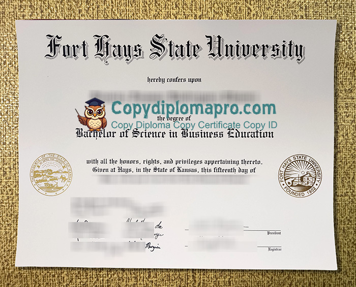 FHSU Diploma, Fort Hays State University Diploma